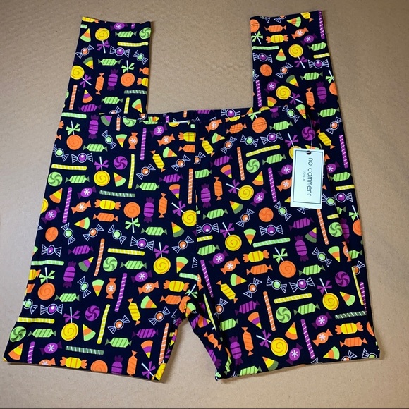 Halloween Candy Print Leggings - Picture 1 of 6